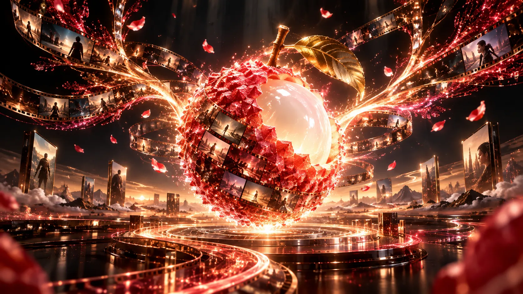 影视创意与阅读空间的主题画面